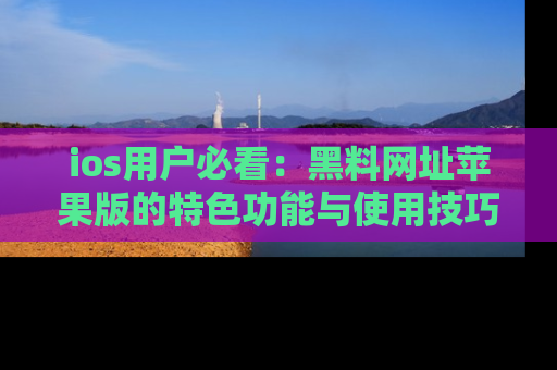 ios用户必看：黑料网址苹果版的特色功能与使用技巧详解
