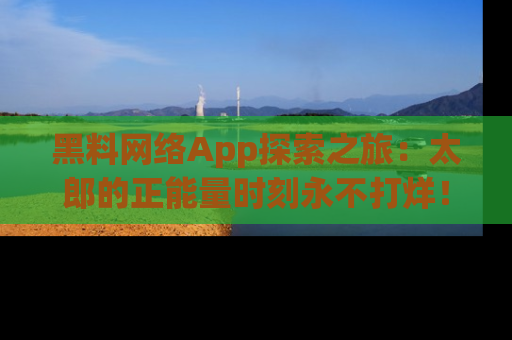 黑料网络App探索之旅：太郎的正能量时刻永不打烊！