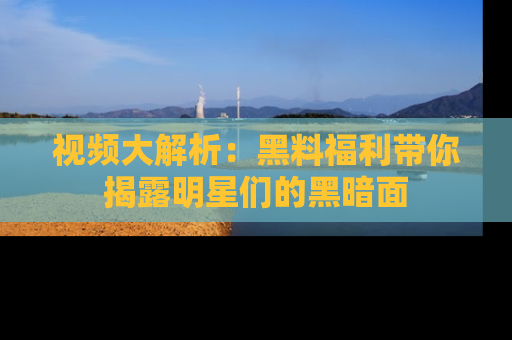 视频大解析：黑料福利带你揭露明星们的黑暗面