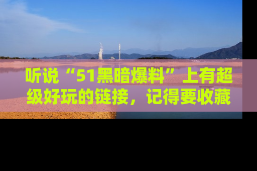 听说“51黑暗爆料”上有超级好玩的链接，记得要收藏哦！