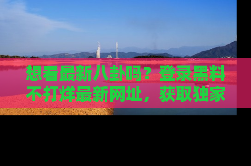 想看最新八卦吗？登录黑料不打烊最新网址，获取独家内容
