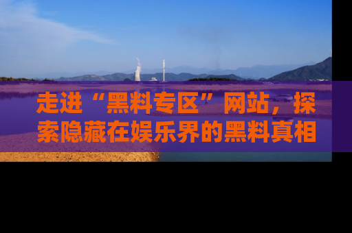 走进“黑料专区”网站,探索隐藏在娱乐界的黑料真相