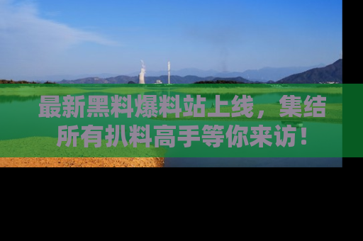 最新黑料爆料站上线,集结所有扒料高手等你来访!