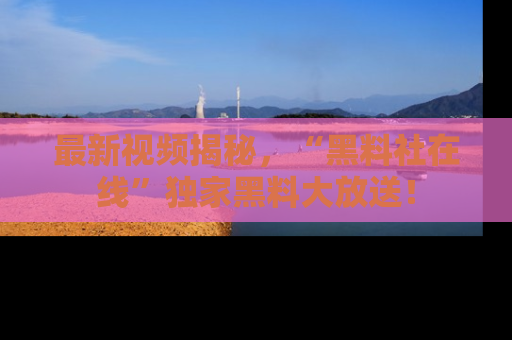 最新视频揭秘,“黑料社在线”独家黑料大放送!